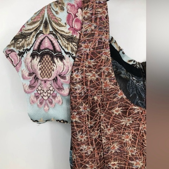 Byron Lars Beguile Brocade Sheath Dress size 2P petite short sleeved embroidered - Picture 8 of 14